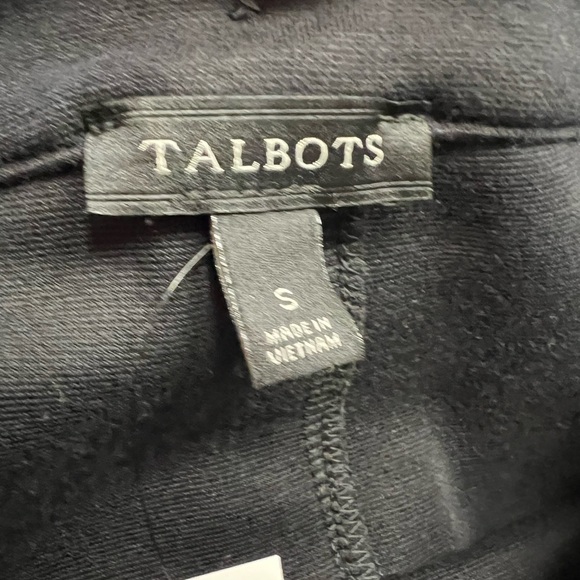 Talbots boat or funnel neck button back short sleeve top, dressy knit, small - Picture 7 of 10